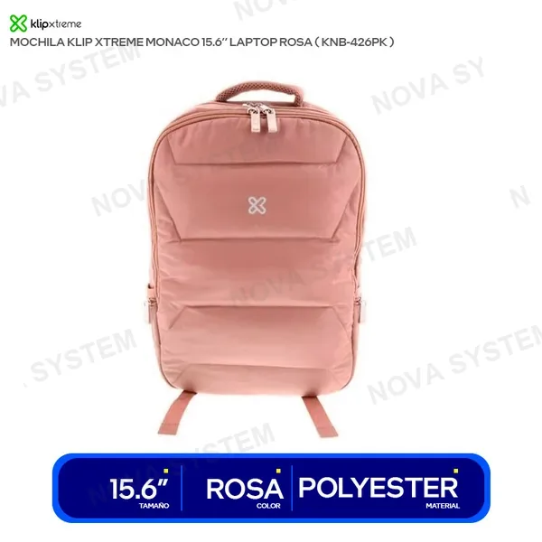 KLIP MOCHILA KLIP XTREME MONACO 15.6’’ LAPTOP ROSA ( KNB...