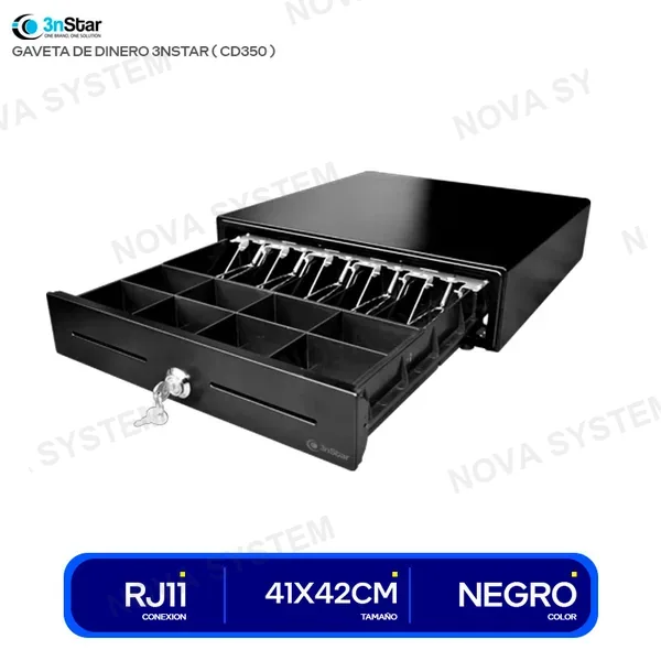 GAVETA DE DINERO 3NSTAR ( CD350 ) 410MM X 420MM / RJ11...