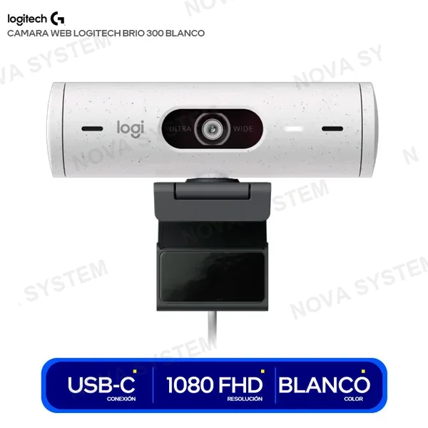 LOGITECH CAMARA WEB LOGITECH BRIO 500 BLANCO ( 960-001426 ) FHD ...