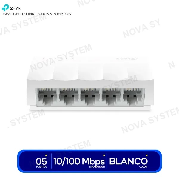 TP-LINK SWITCH TP-LINK LS1005 ( 1730502150 ) 5 PUERTOS / 10/100...