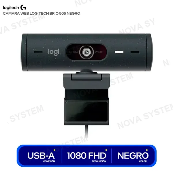 LOGITECH CAMARA WEB LOGITECH BRIO 505 FHD 1080P GRAFITO ( 960-00...