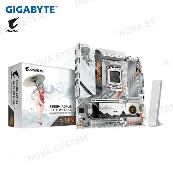 Gigabyte PLACA MADRE GIGABYTE B850M AORUS ELITE WIFI7 ICE WAIFU EDITION/DDR5/AM5