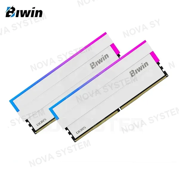 Biwin MEMORIA RAM BIWIN DW100 32GB (2X16GB) DDR5 6000MHZ CL36 RGB WHITE
