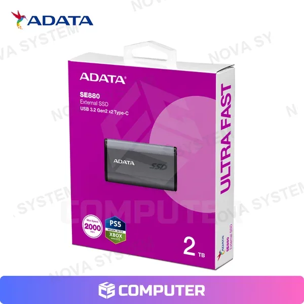 Adata DISCO SOLIDO SSD EXTERNO ADATA ELITE SE880 TITANIUM 2TB