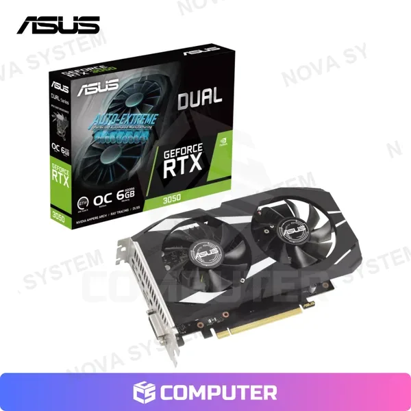ASUS TARJETA DE VIDEO ASUS DUAL RTX 3050 6GB OC GDRR6