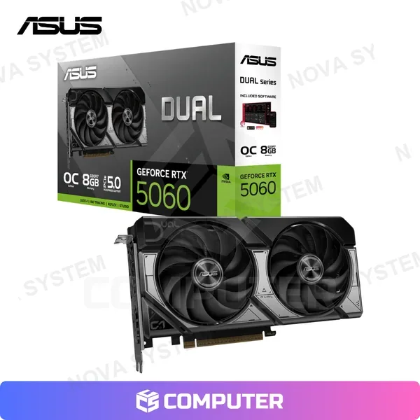 ASUS TARJETA DE VIDEO ASUS RTX 5060 DUAL OC 8GB GDDR7