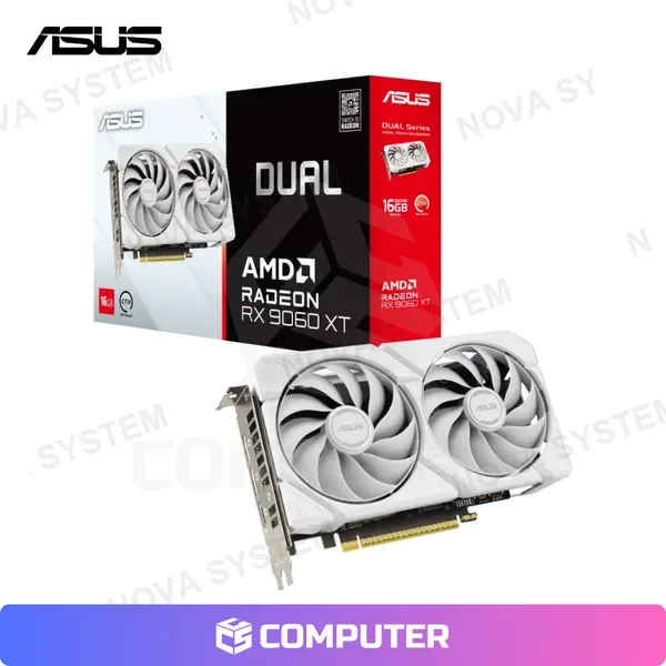 ASUS TARJETA DE VIDEO ASUS DUAL RADEON 9060XT 16GB GDDR6 WHITE