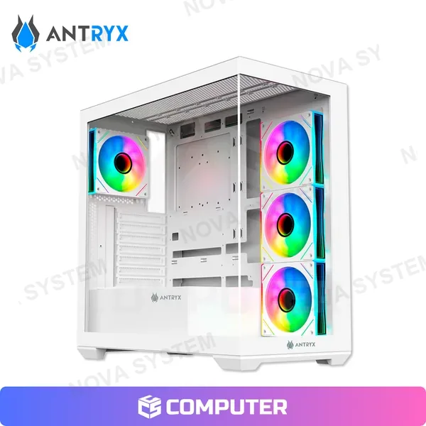 Antryx CASE ANTRYX FX-750 WHITE, ARGB FAN X4, USB TIPO-C