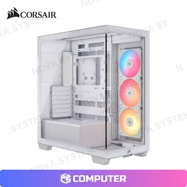 Corsair CASE CORSAIR 3500X RSR ARGB GLASS SIN FUENTE VIDRIO TEMPLADO MID TOWER WHITE