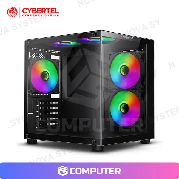 Clipper CASE GAMER CLIPPER CBX5007 5FAN RGB PECERA S/FUENTE BLACK