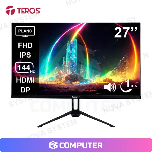 Teros MONITOR PLANO TEROS TE-2714S 27 FHD IPS/ 144HZ/ 1MS/ HDMI/ DP