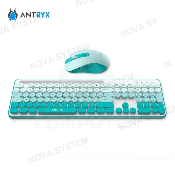 Antryx TECLADO ANTRYX KIT GAMER WS970 TECLADO / MOUSE WIRELESS GREEN
