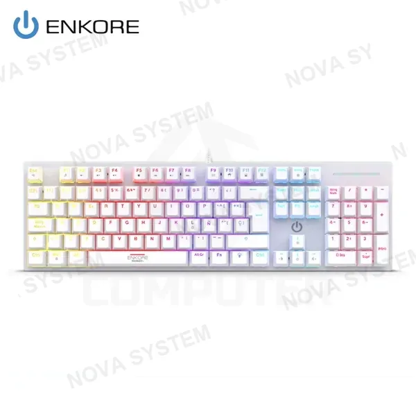 Enkore TECLADO MECANICO ENKORE GAMER PATRIOT WHITE ENK1013W
