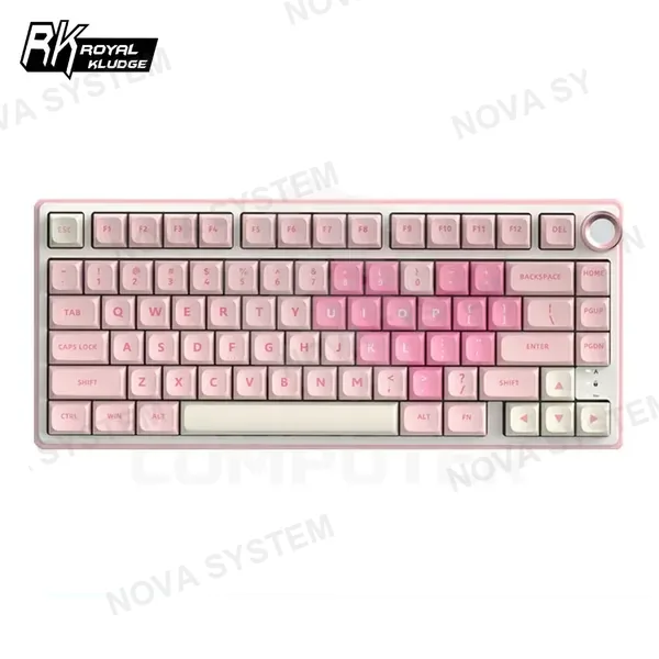 Royal Kludge TECLADO MECANICO ROYAL KLUDGE RK R75 CABLEADO PINK MELODY CREAMY SWITCH
