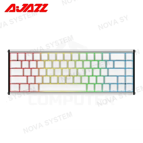 Ajazz TECLADO MAGNETICO AJAZZ ALUX68 HE HANA TECLADO ALÁMBRICO 8K BLANCO