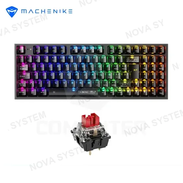 Machenike TECLADO MACHENIKE K500-B94 BLACK WIRED RGB BT RD ES-LA