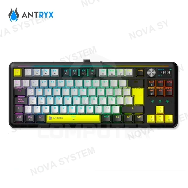 Antryx TECLADO MECANICO GAMING ANTRYX TK-950 PRO SW-RED RGB + PANTALLA