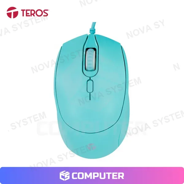 Teros MOUSE ÓPTICO TEROS TE-1227S USB CELESTE