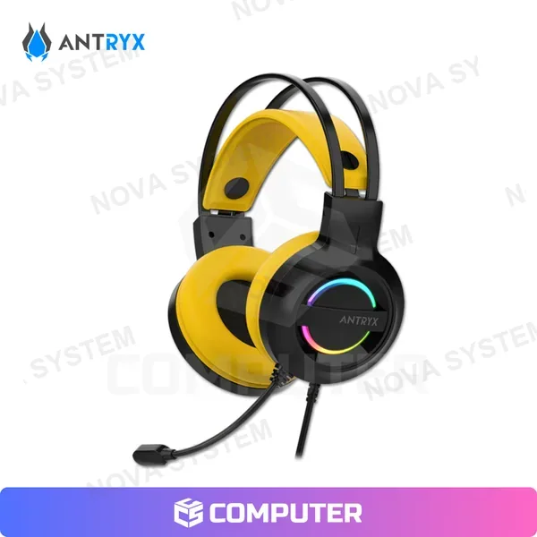 Antryx AUDIFONO ANTRYX IRIS-K YELLOW RAINBOW CON MICROFONO 7.1 VIRTUAL SURROUND