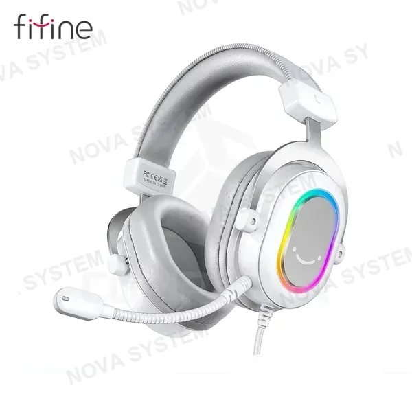Fifine AUDIFONO FIFINE H6 USB 7.1 RGB WHITE