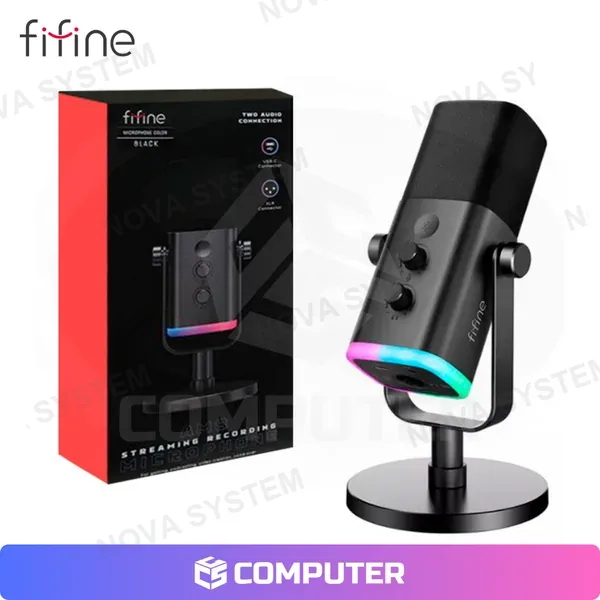 Fifine MICROFONO GAMING FIFINE AM8 DINAMICO RGB BLACK