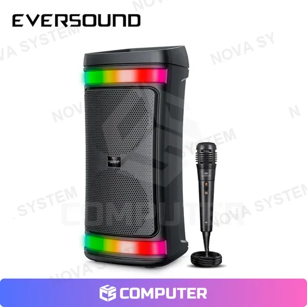 Broadway PARLANTE BLUETOOTH BROADWAY EV5007 TOWER 6.5"X2 RGB TWS MICRÓFONO USB