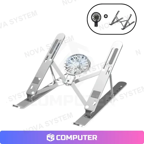 MSI SOPORTE BASE LAPTOP NOTEBOOK PLEGABLE ANTIDESLIZANTE ALUMINIUM - SILVER + COOLER FAN