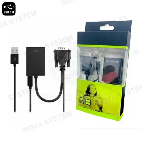 ADAPTADOR VGA A HDMI CAJA VERDE