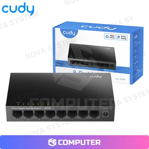 CUDY SWITCH GIGABIT METALICO CUDY GS108 8 PUERTOS