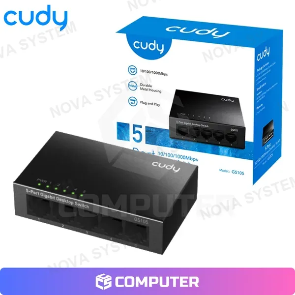 CUDY SWITCH GIGABIT METALICO CUDY GS105 5 PUERTOS