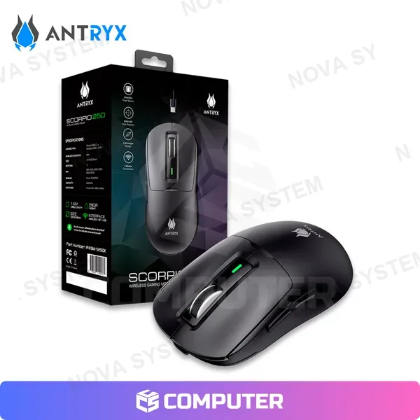 Antryx MOUSE GAMING WIRELESS ANTRYX SCORPIO 250, DPI 8000, 2.4G, BT