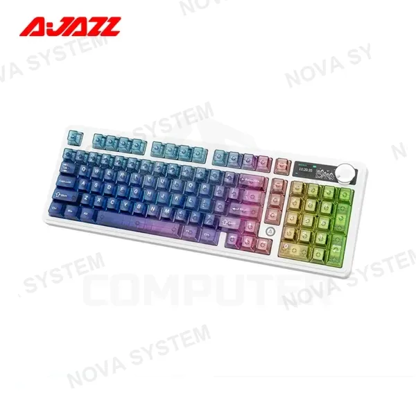 Ajazz TECLADO AJAZZ MAGNETICO AK980 V2 PRO TRANSPARENTE BLUE PURPLE PINK ORANGE
