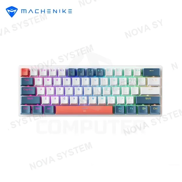 Machenike TECLADO MACHENIKE K500-B61W TRI-MODO SWITCH ROJO