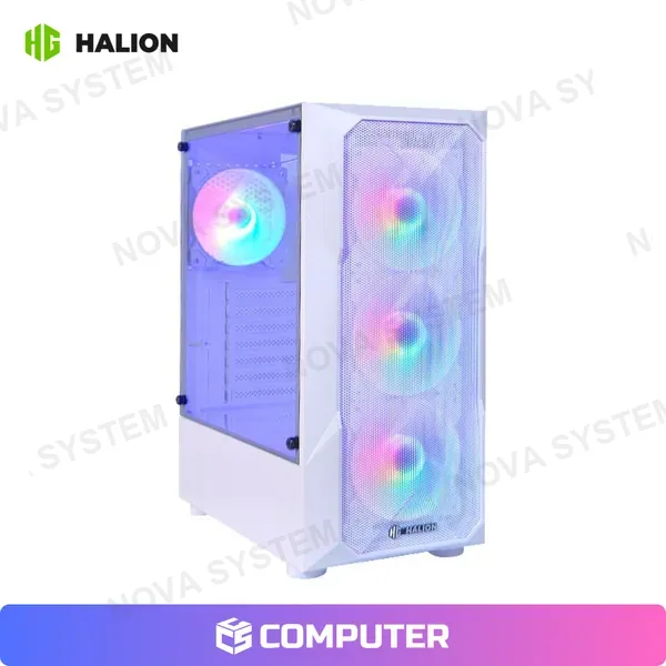 Halion CASE GAMER HALION STUKA CR11 WHITE C/F 500W 4FAN RAINBOW