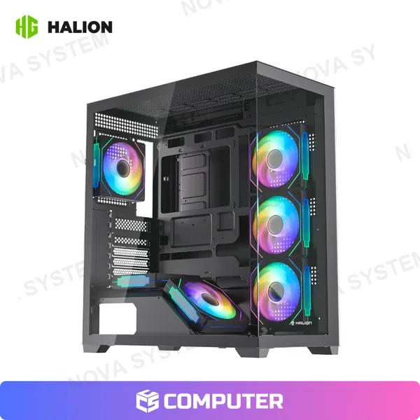 Halion CASE GAMER HALION FISH TANK JUPITER K04 S/F 6FAN ARGB