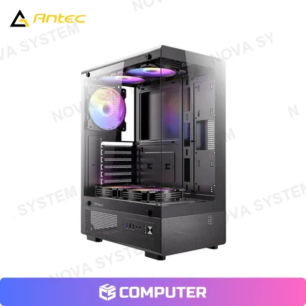Antec CASE ANTEC VCX300 ARGB CON FUENTE 550W BLACK VIDRIO TEMPLADO USB 3.0/USB 2.0
