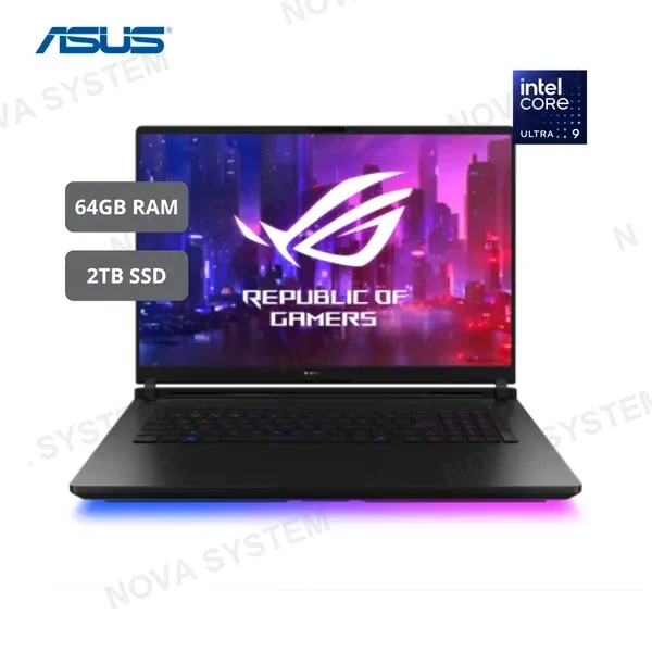 ASUS LAPTOP GAMER ASUS ROG STRIX SCAR 18 G835LX-SA119W | ULTRA 9-275HX | 64GB RAM | 2TB SSD | RTX 5090 24GB