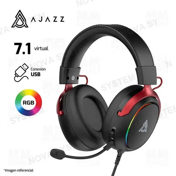 Ajazz AUDIFONO AJAZZ AHW10 | USB | 7.1 | RGB | NEGRO