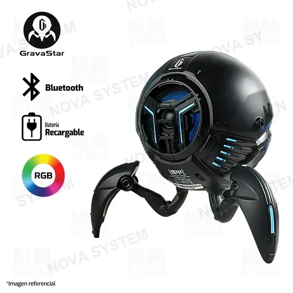 Avast PARLANTE 2.0 GRAVASTAR MARS PRO | BLUETOOTH | RECARGABLE | RGB | NEGRO