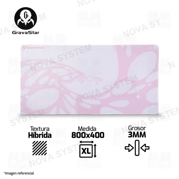 Avast MOUSEPAD GRAVASTAR | XL | 800 X 400 X 3MM | SAKURA PINK