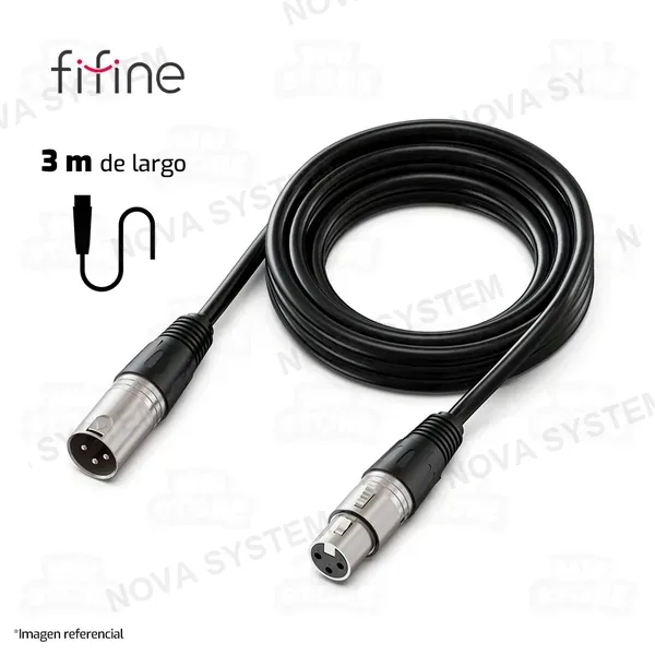 Fifine CABLE FIFINE L9 XLR MACHO A XLR HEMBRA | 3 MTS
