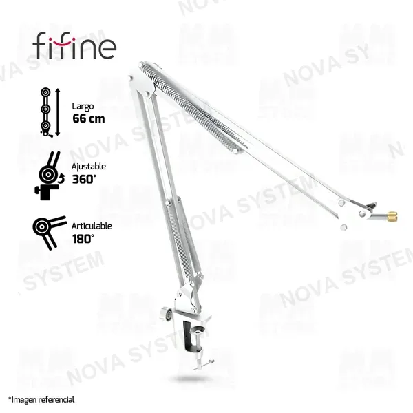 Fifine BRAZO DE MICRÓFONO FIFINE CS1 | BLANCO