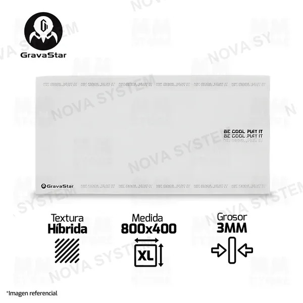 Avast MOUSEPAD GRAVASTAR | XL | 800 X 400 X 3MM | BLANCO