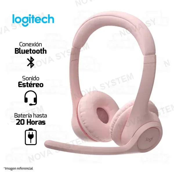 Logitech AUDÍFONO LOGITECH ZONE 300 | BLUETOOTH | ESTEREO | ROSADO