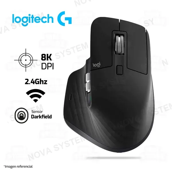 Logitech MOUSE LOGITECH MX MASTER 3S | INALAMBRICO | 8,000 DPI | NEGRO