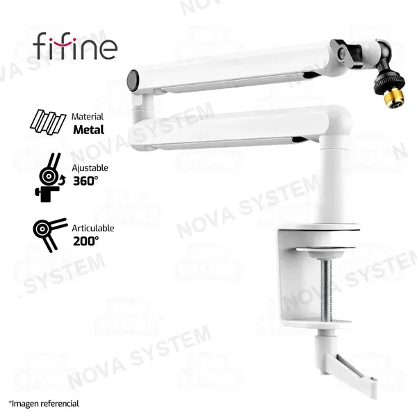 Fifine BRAZO DE MICROFONO FIFINE BM88 | BLANCO