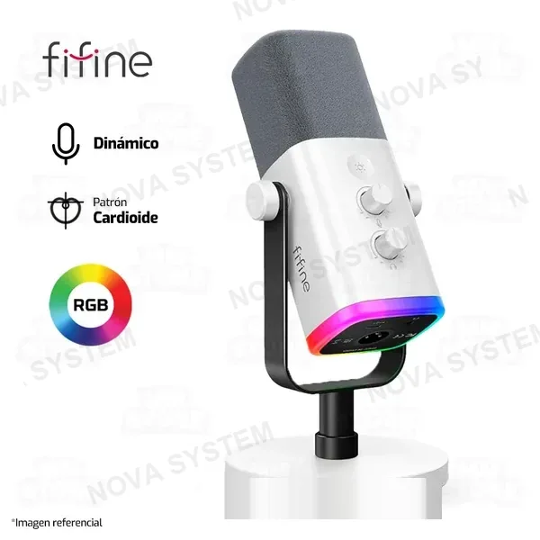 Fifine MICROFONO FIFINE AM8 | DINÁMICO | BLANCO