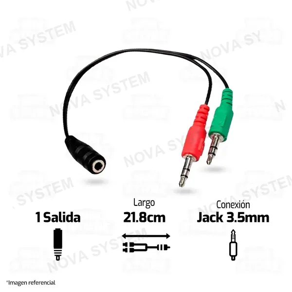 ADAPTADOR DE AUDIO 1H A 2M