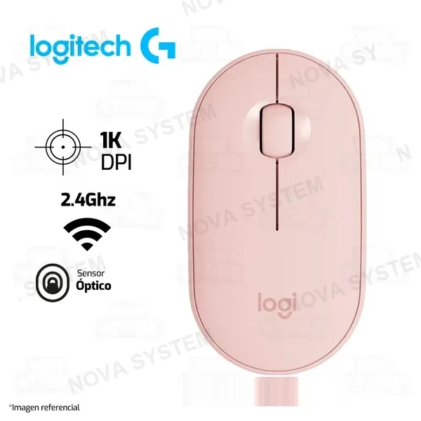 Logitech MOUSE LOGITECH PEBBLE 2 M350S | BLUETOOTH - INALÁMBRICO | 1,000 DPI | ROSADO
