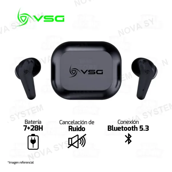 VSG AUDIFONO VSG AUREUS AE1550 | BLUETOOTH 5.3 | ESTEREO | NEGRO